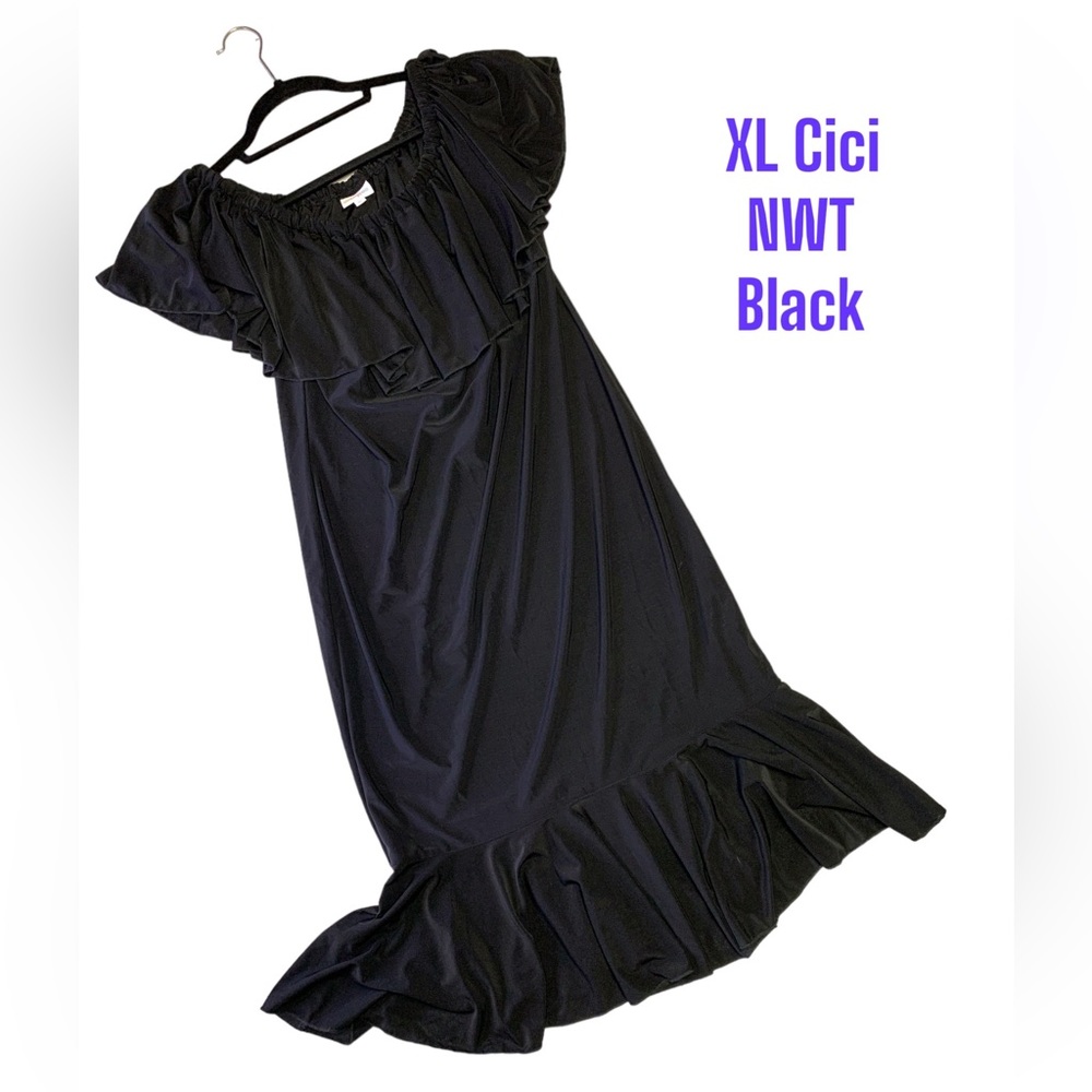 Solid black XL LULAROE CICI  .. NWOT